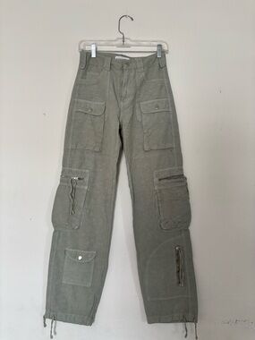 Womans Green Spring Festival Cargo Pants